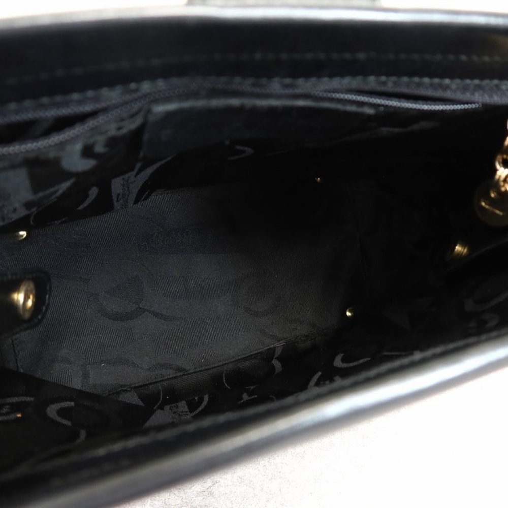 🇯🇵Vintage Salvatore Ferragamo Black Leather Shoulder Bag with Gold Accent - Picture 7 of 8